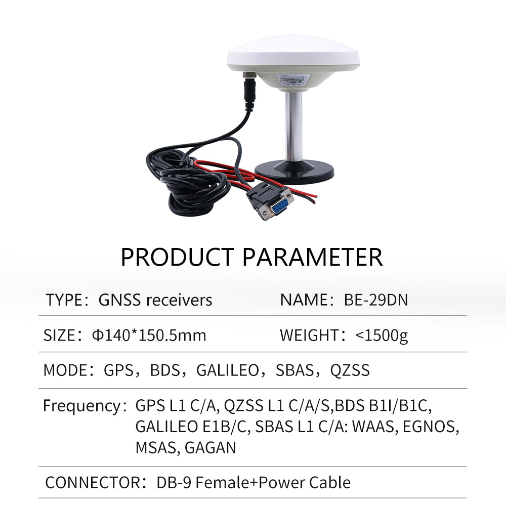 Beitian GPS mushroom head receiver M90SD Base GNSS Beidou various serial port built-in module antenna BE-29D Beitian GPS mushroom head receiver M90SD Base GNSS Beidou various serial port built-in module antenna BE-29D